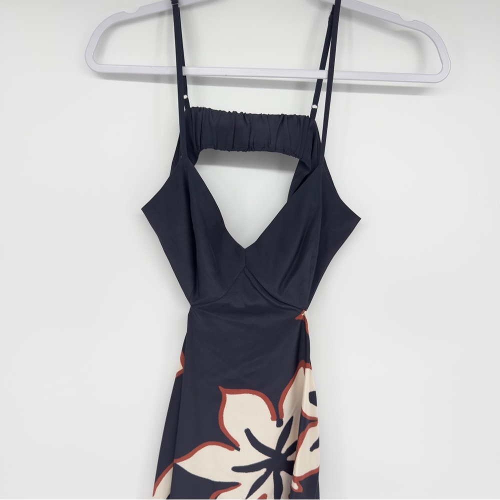 NWT Madewell Women’s Open-Back Maxi Dress in Silk Floral Size 0 - Picture 7 of 10